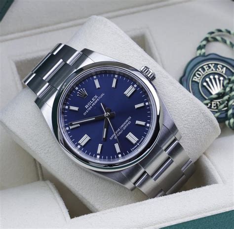 rolex oyster blu in offerta|rolex oyster perpetual blue.